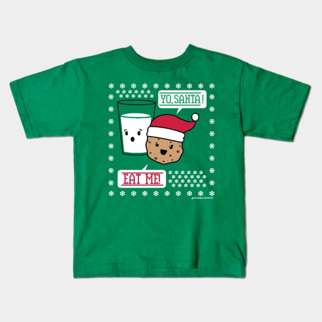 SANTA EAT ME Kids T-Shirt by toddgoldmanart